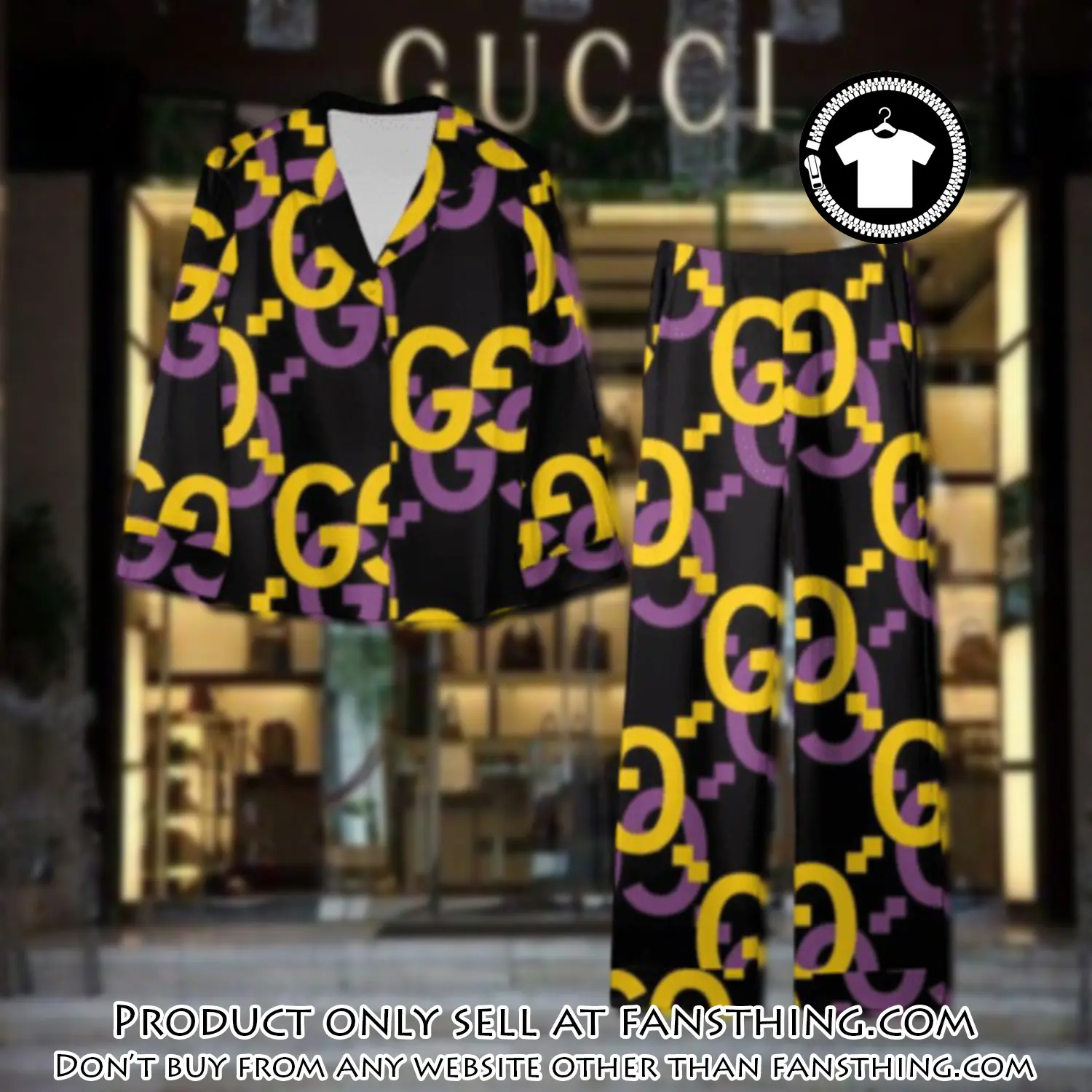 Trending luxury gc satin pajama set pjs1055 fst0728689